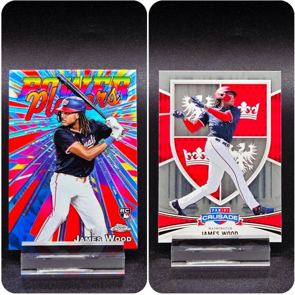James Wood Topps Chrome Power Players Gold Foil RC Nationals Top Prospect